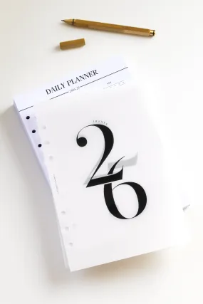 2025-2026 Daily Planner Inserts A5