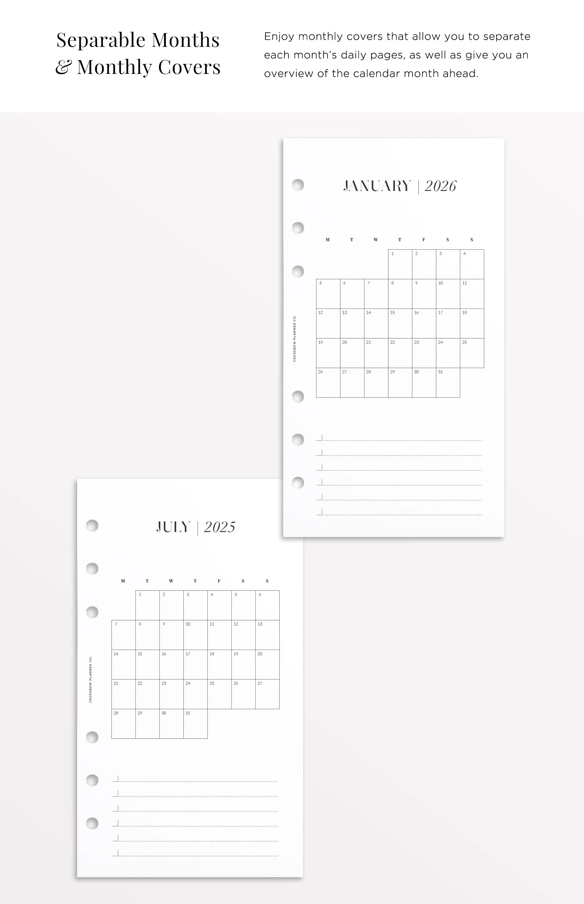 2025-2026 Personal Daily Planner Inserts