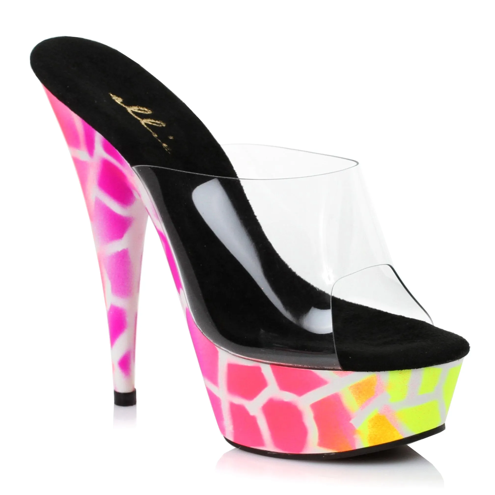 609-GIRAFFE 6" Inch Giraffe Design NEON Mule