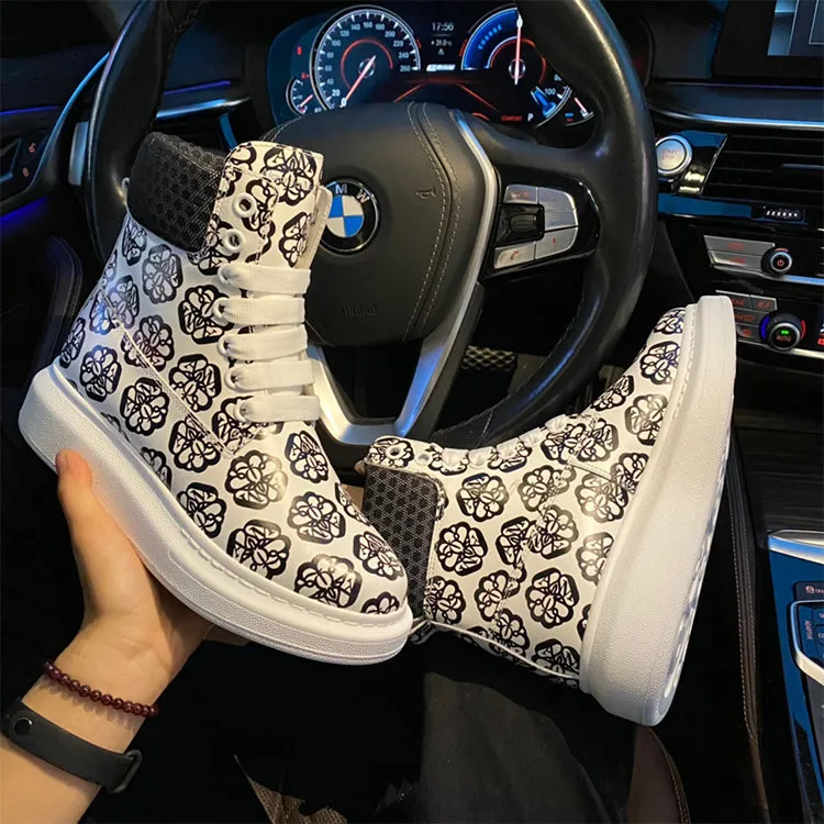 ALEXANDRO MOQUEN GRAFFITI STYLE CHUNKY SOLE SNEAKER BOOTS