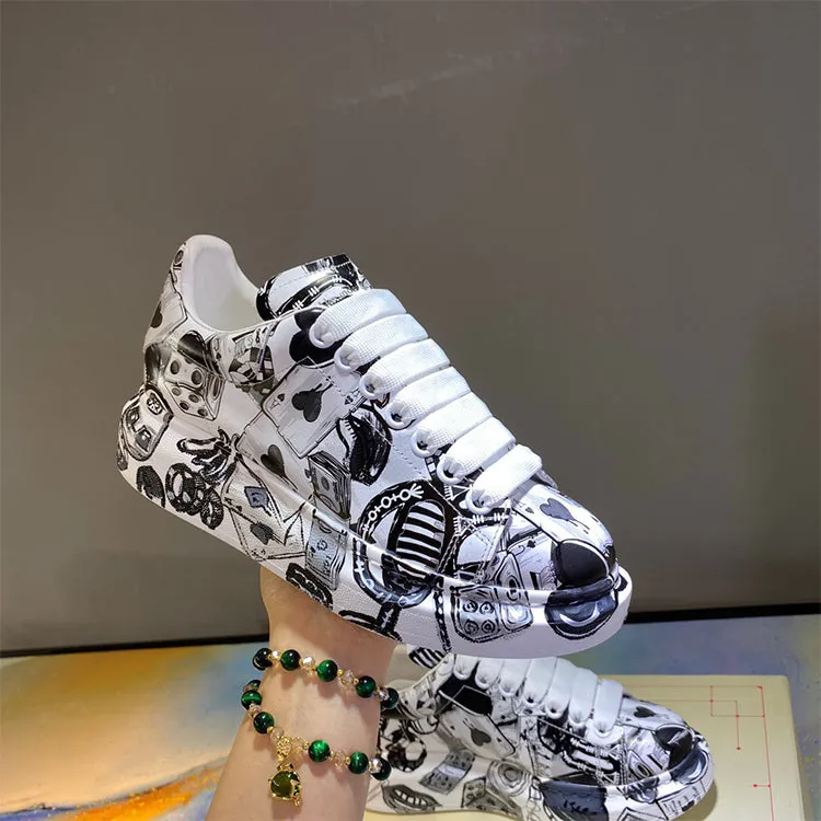 ALEXANDRO MOQUEN GRAFFITI STYLE PLATFORM SOLE UNISEX SNEAKER