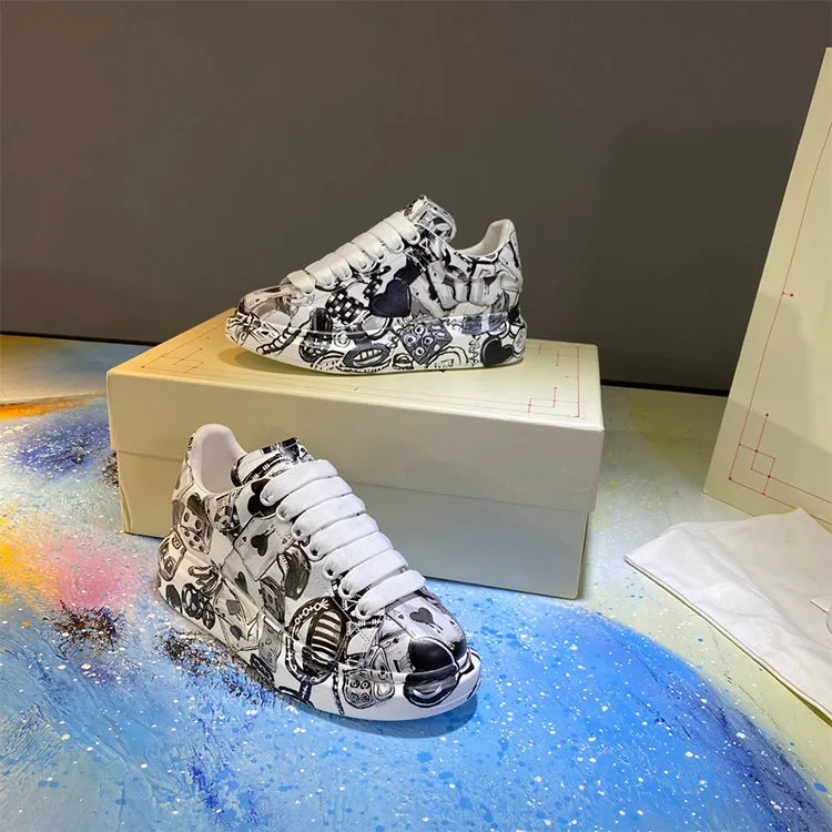 ALEXANDRO MOQUEN GRAFFITI STYLE PLATFORM SOLE UNISEX SNEAKER