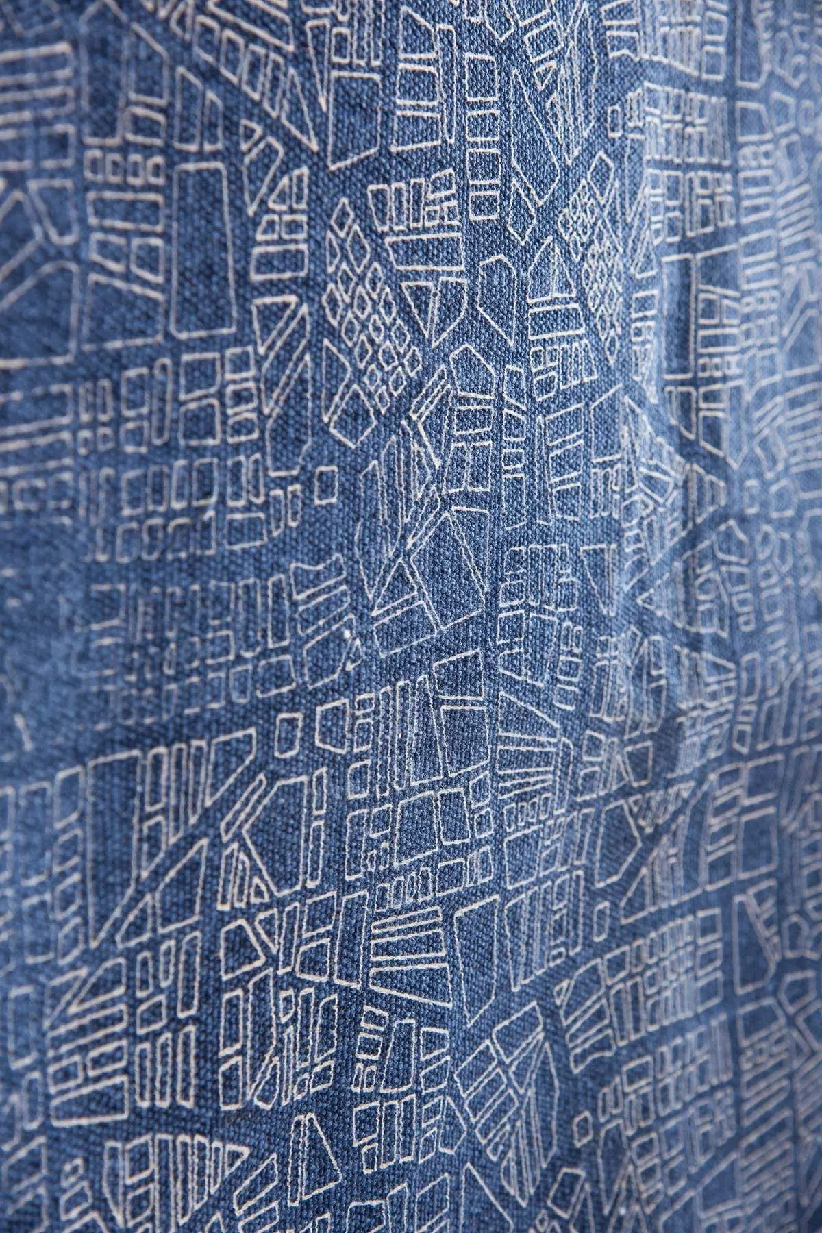 Back Bay Pure Cotton Printed Rug (Blue)