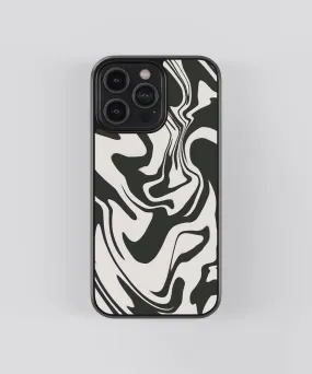 B&W Marble Abstract Glass Phone Case Cover