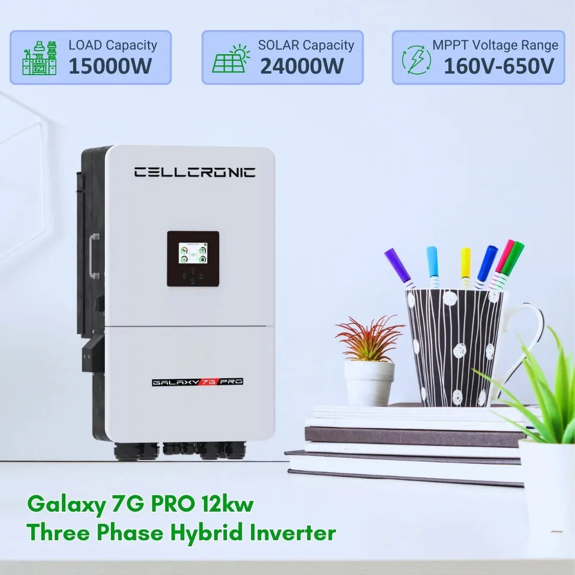 CELLCRONIC 7G PRO 12KW (Three Phase) Dual MPPT Hybrid Inverter