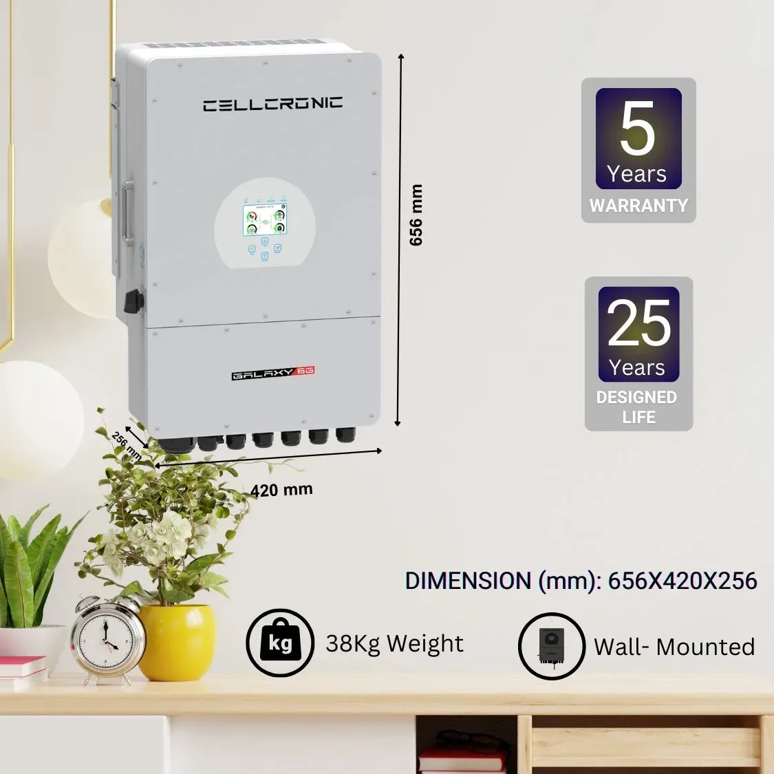 CELLCRONIC GALAXY 6G EU 10KW (Three Phase) Dual MPPT Hybrid Inverter