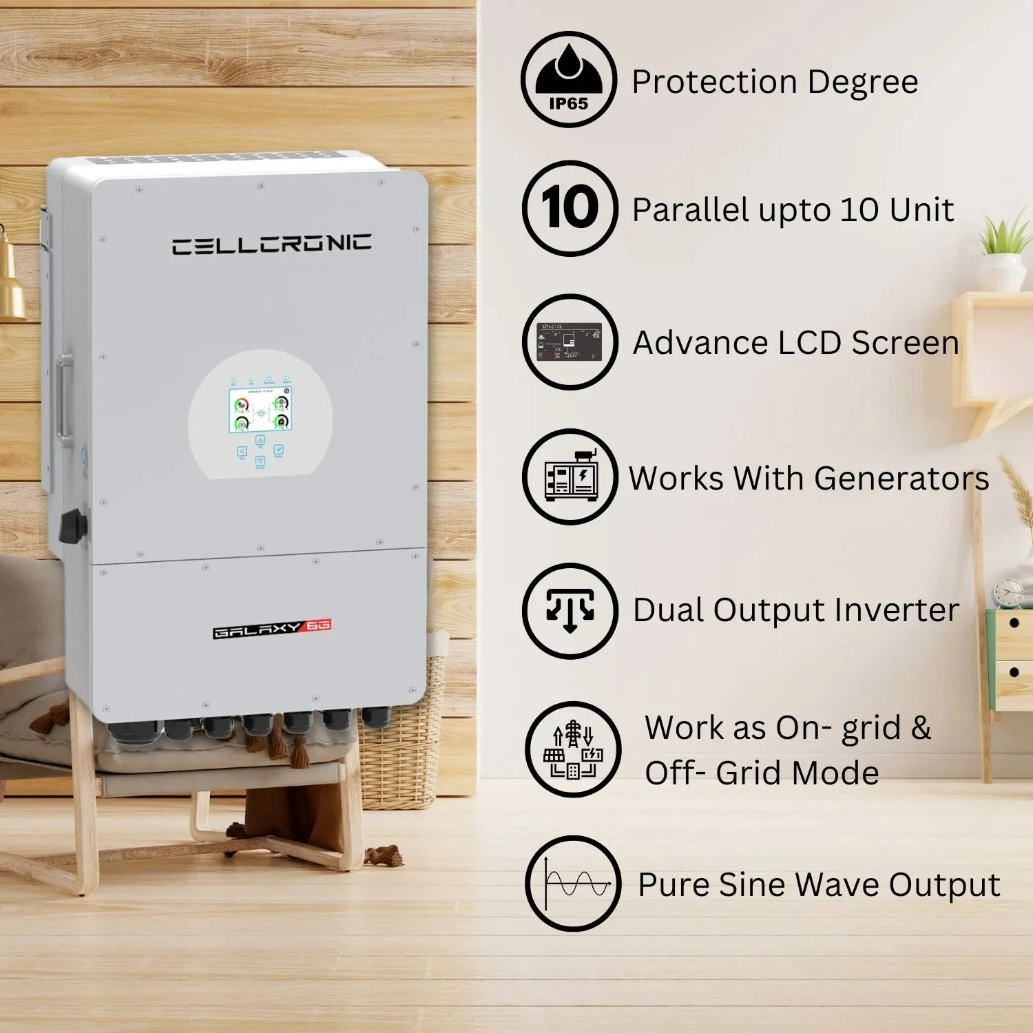 CELLCRONIC GALAXY 6G EU 10KW (Three Phase) Dual MPPT Hybrid Inverter