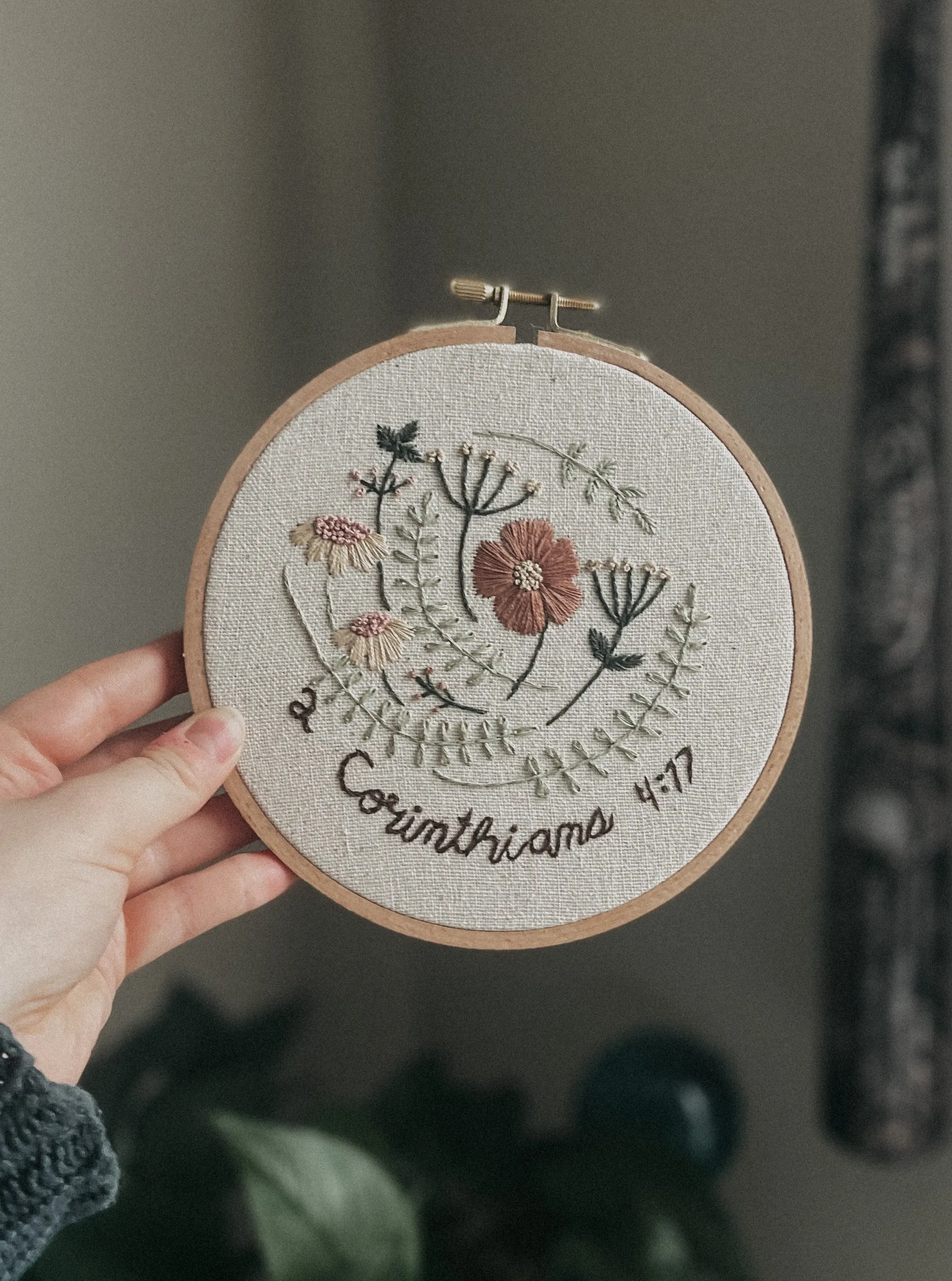Customized Floral Hoop
