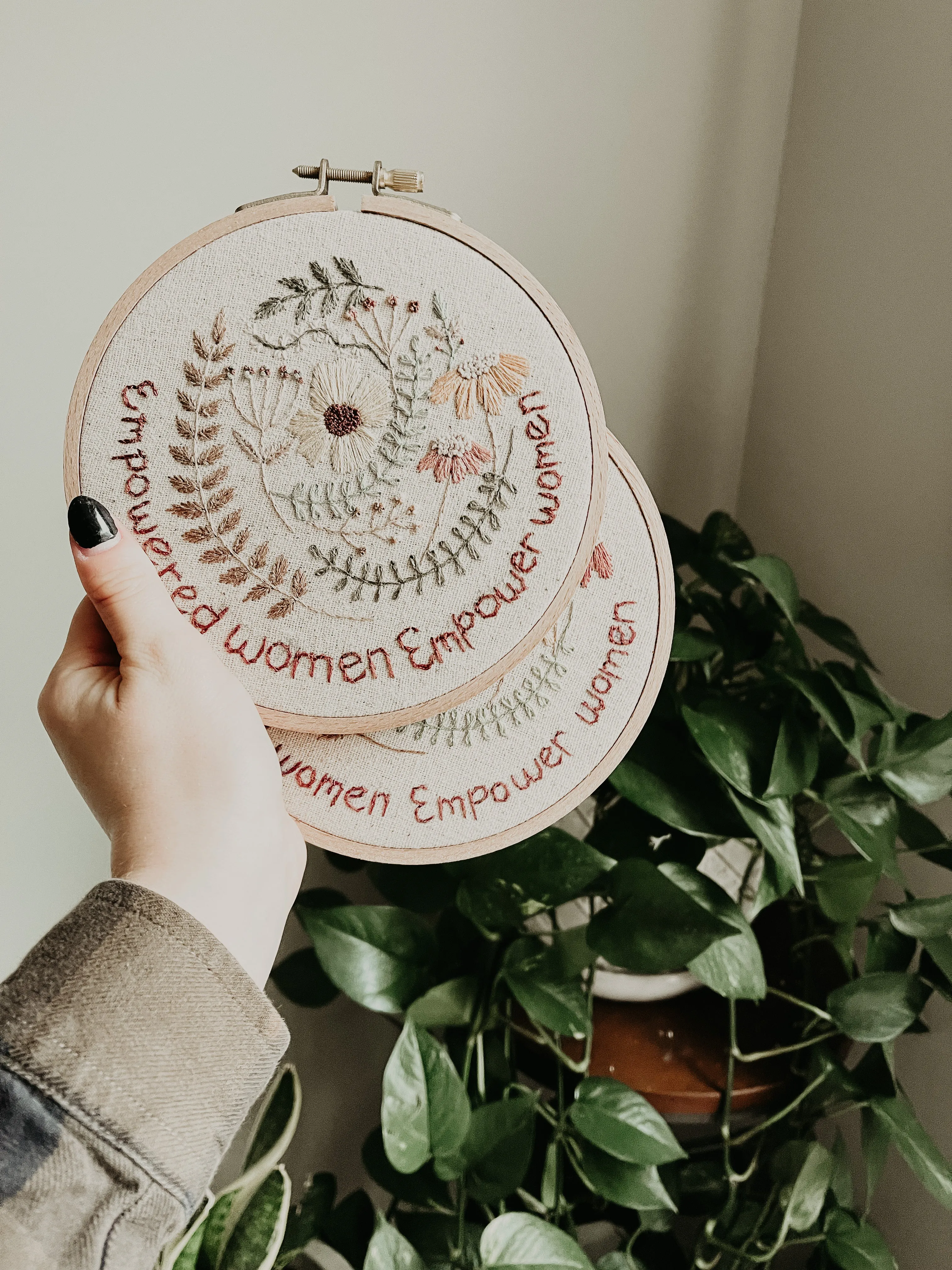 Customized Floral Hoop