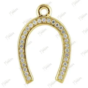 Diamond Horse Shoe Charm 15.50x11.60mm
