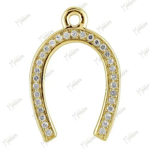 Diamond Horse Shoe Charm 15.50x11.60mm