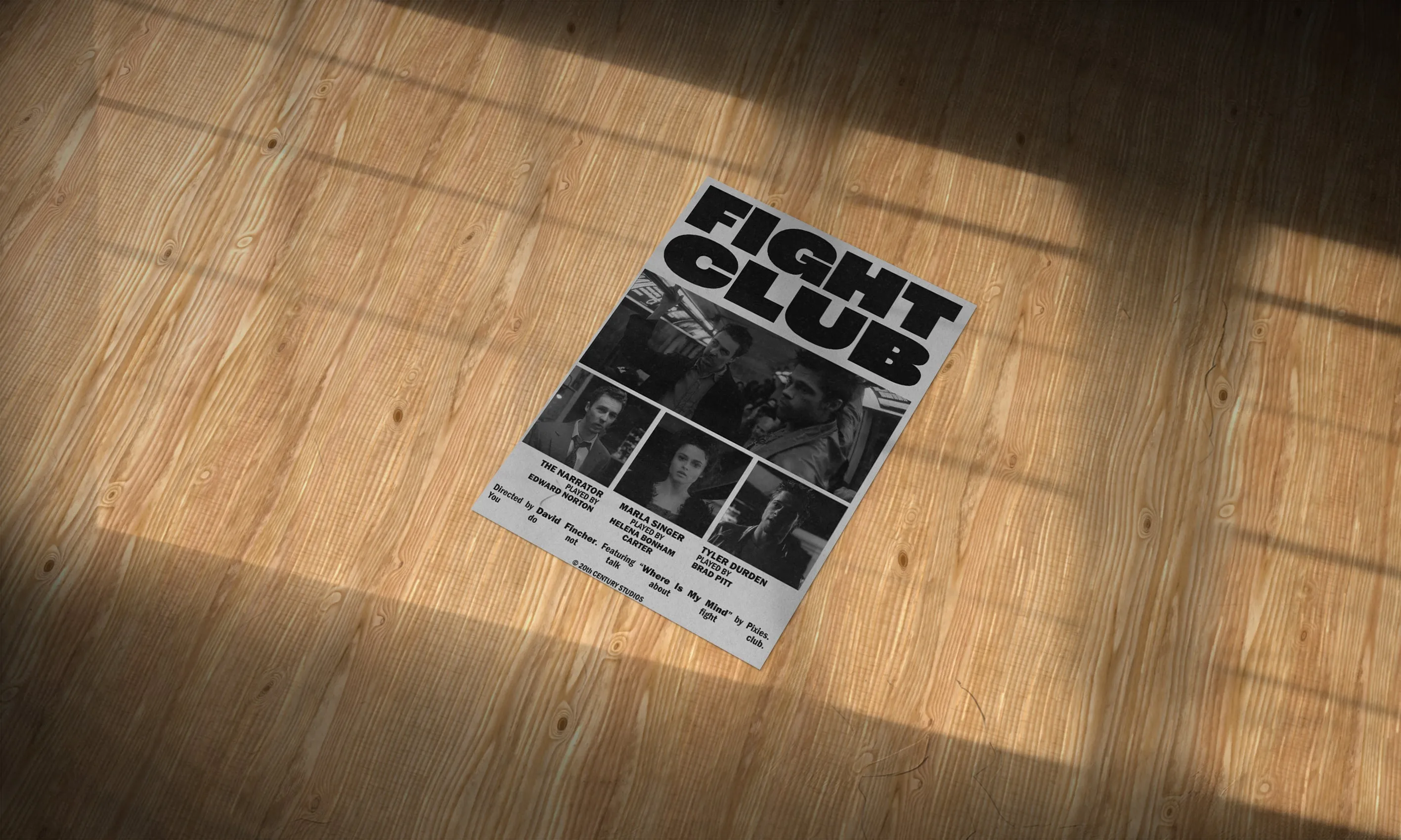 Fight Club Pop Culture Aesthetic Metal Poster