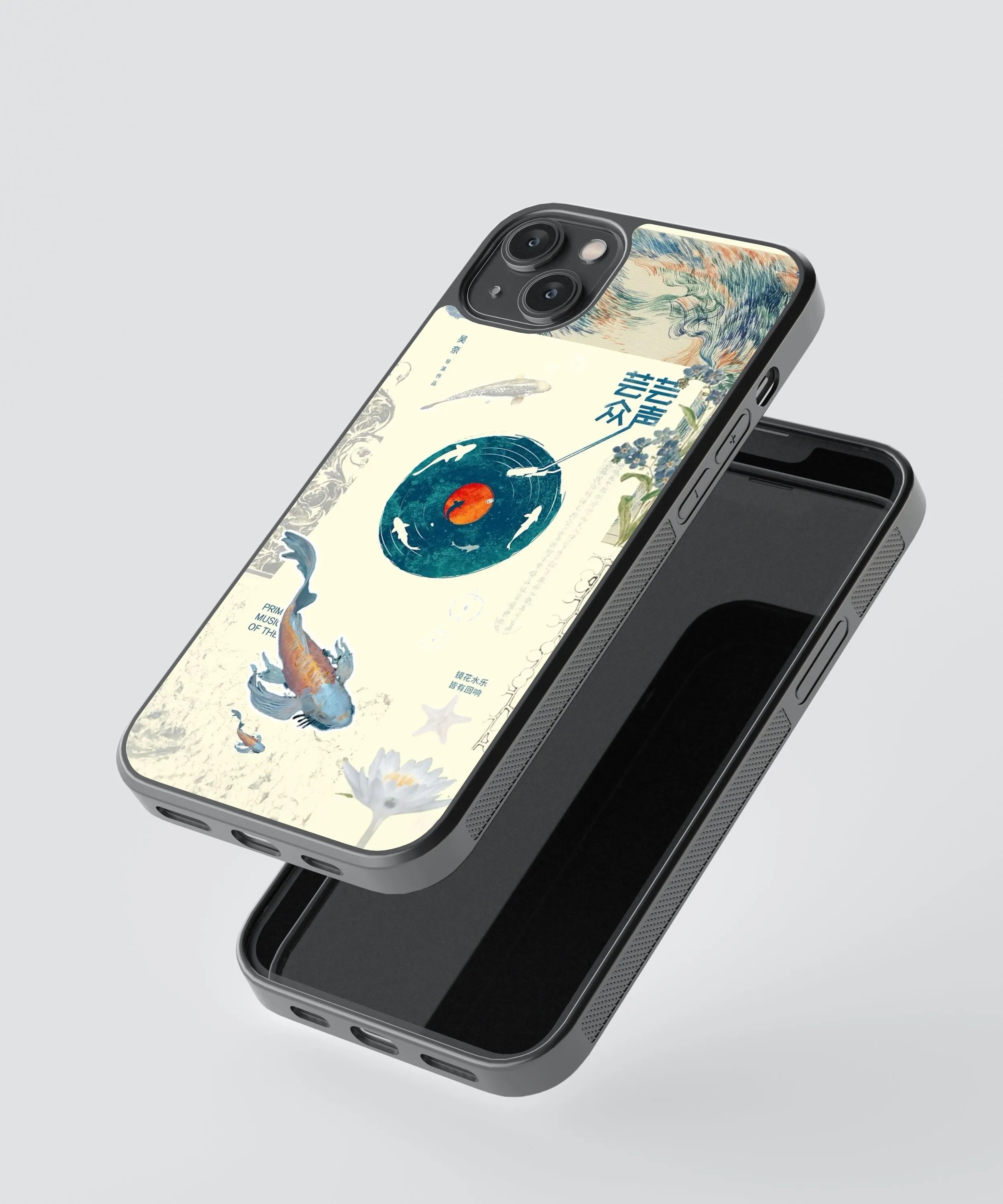 Koi Fish Abstract Glass Phone Case Cover