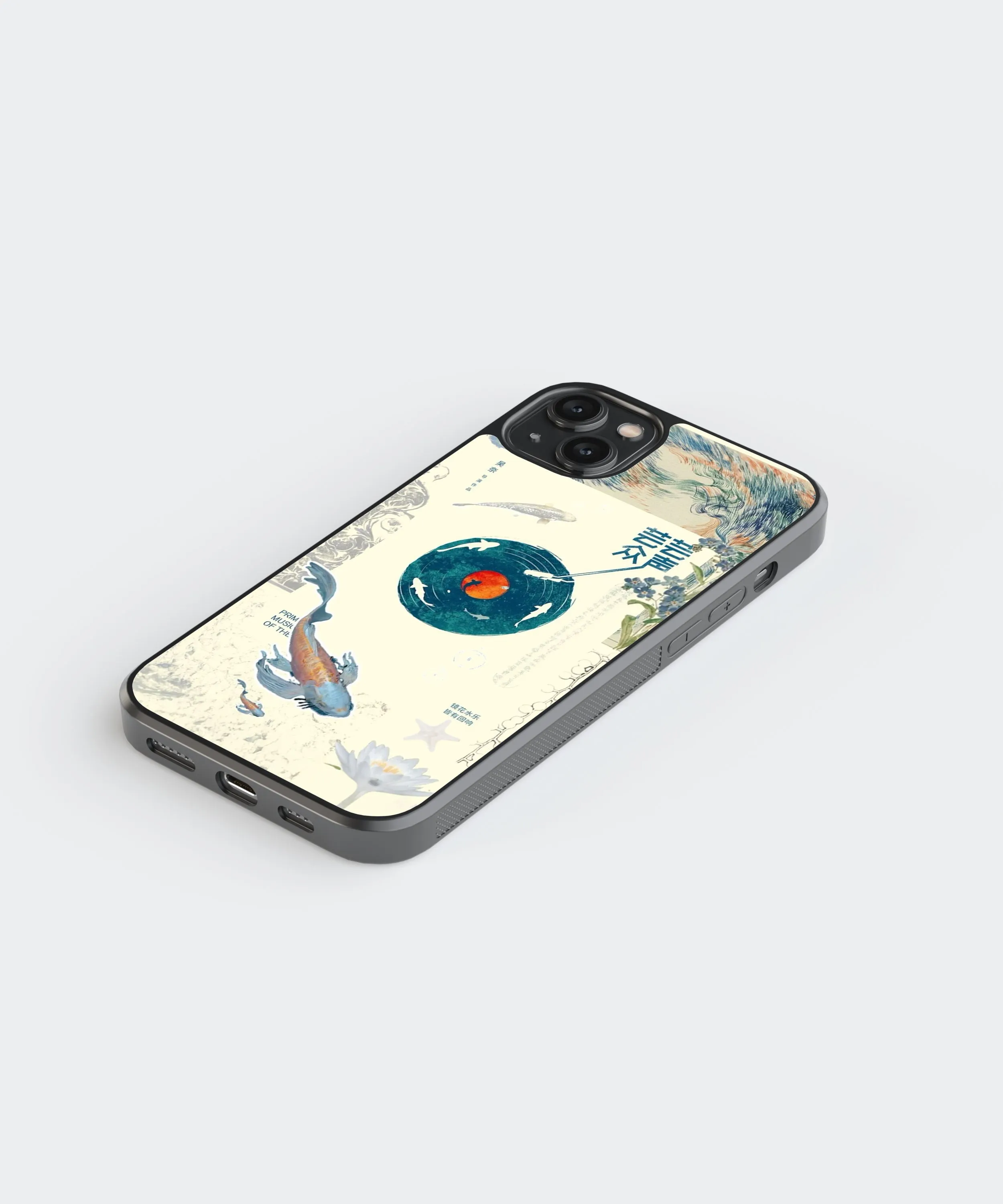 Koi Fish Abstract Glass Phone Case Cover