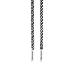 Laced Up Black/White Rope Shoelaces