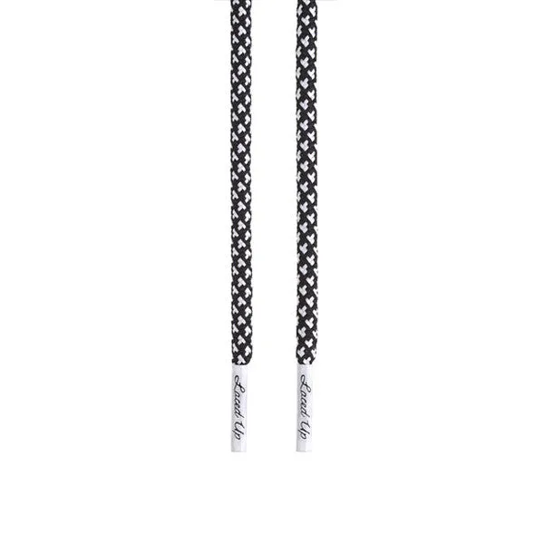 Laced Up Black/White Rope Shoelaces