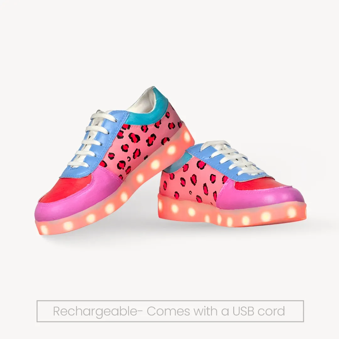 Light Me Up Sneakers - Ankle (Leopard Edition)