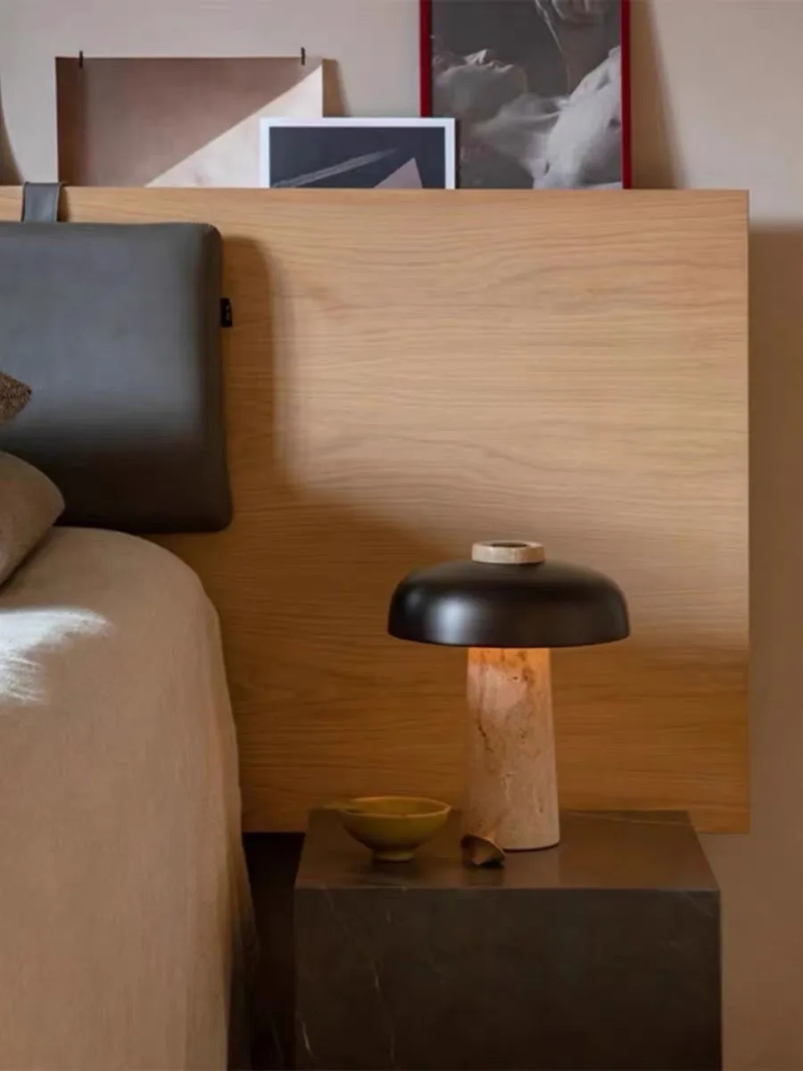 Mushroom Stone Base Table Lamp