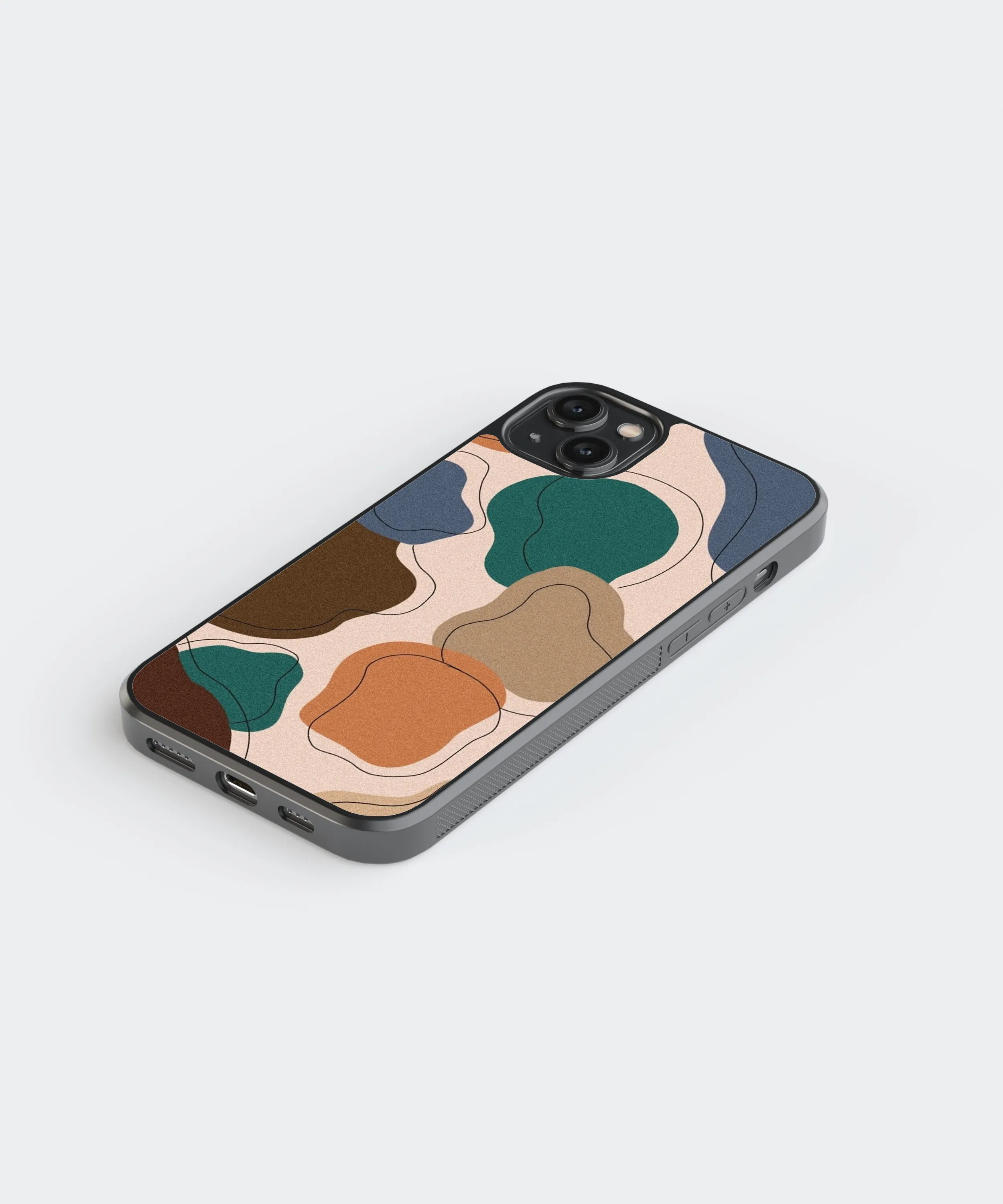 Peach Camo Abstract Glass Phone Case Cover