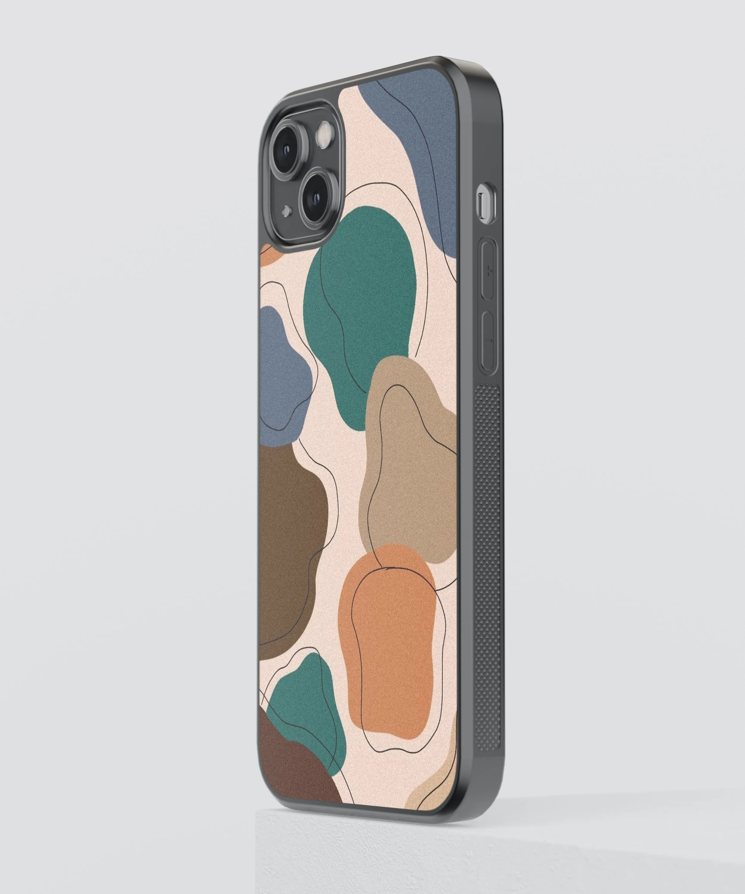 Peach Camo Abstract Glass Phone Case Cover