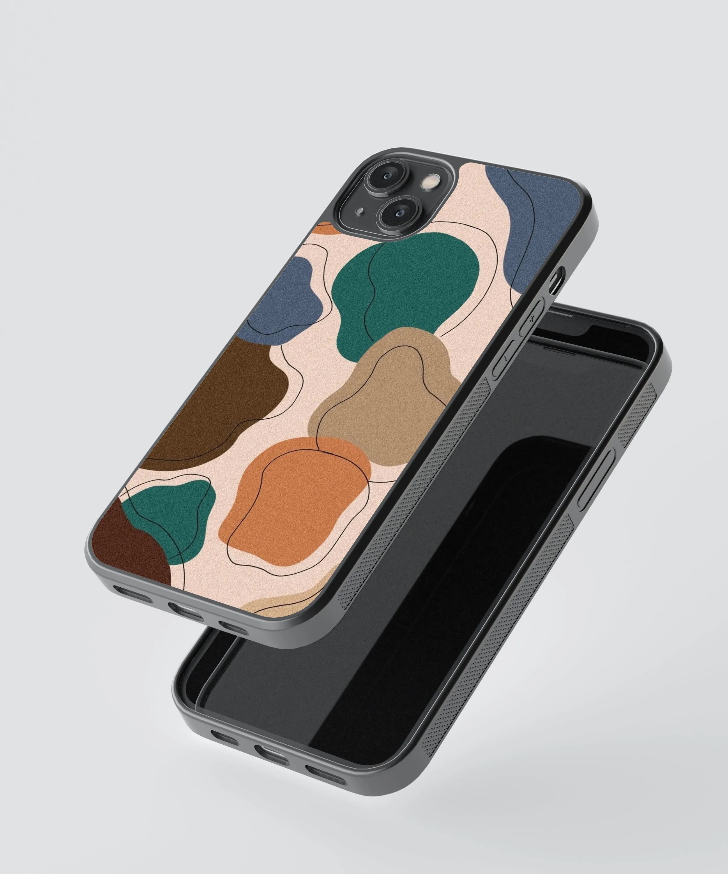 Peach Camo Abstract Glass Phone Case Cover