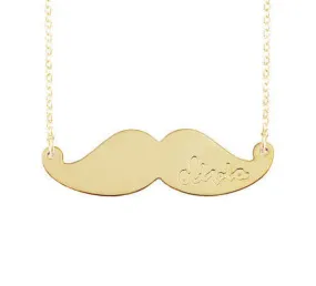 Personalized Mustache Necklace