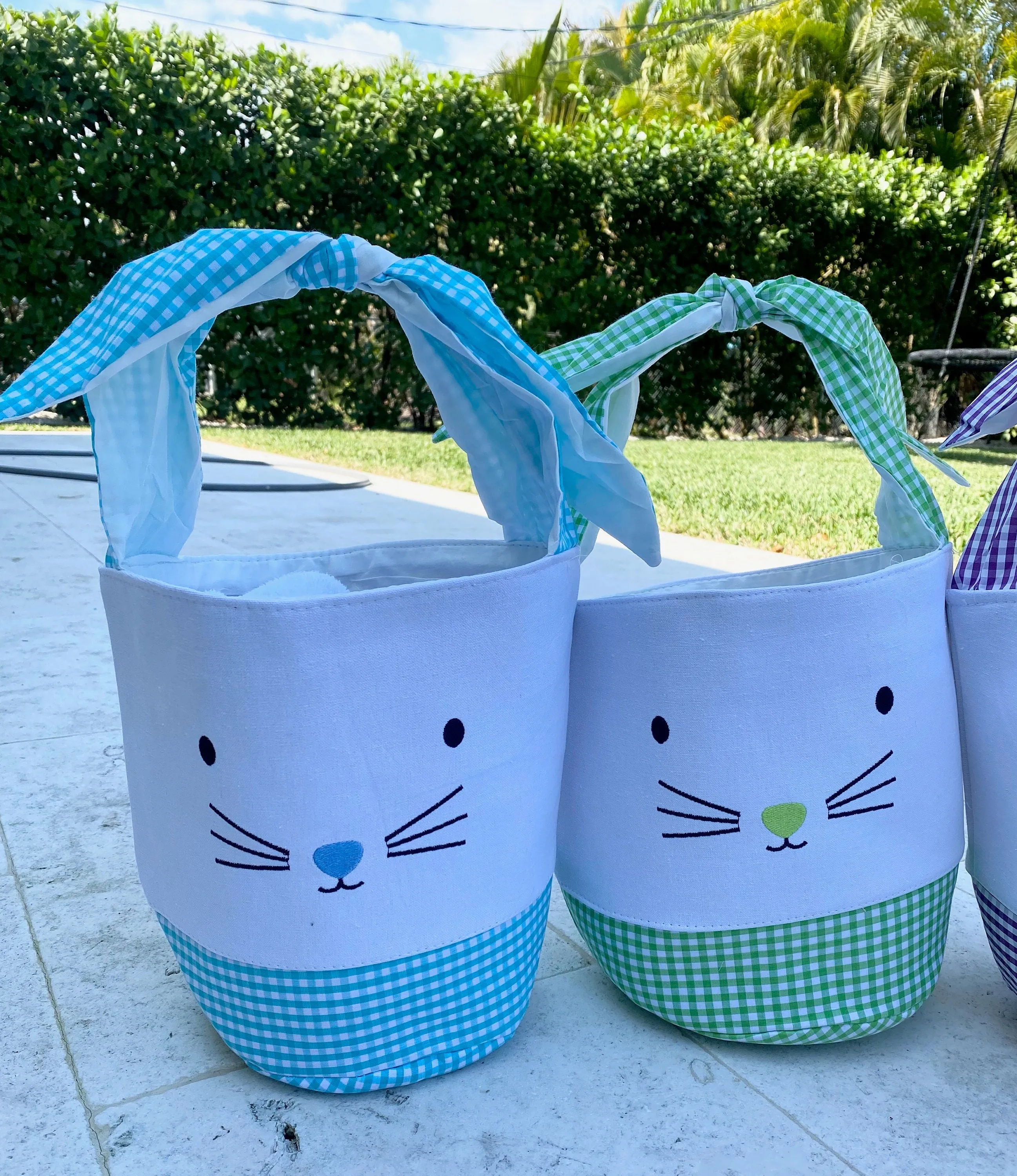 Personalized Tie Ears Easter Basket