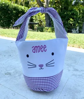 Personalized Tie Ears Easter Basket