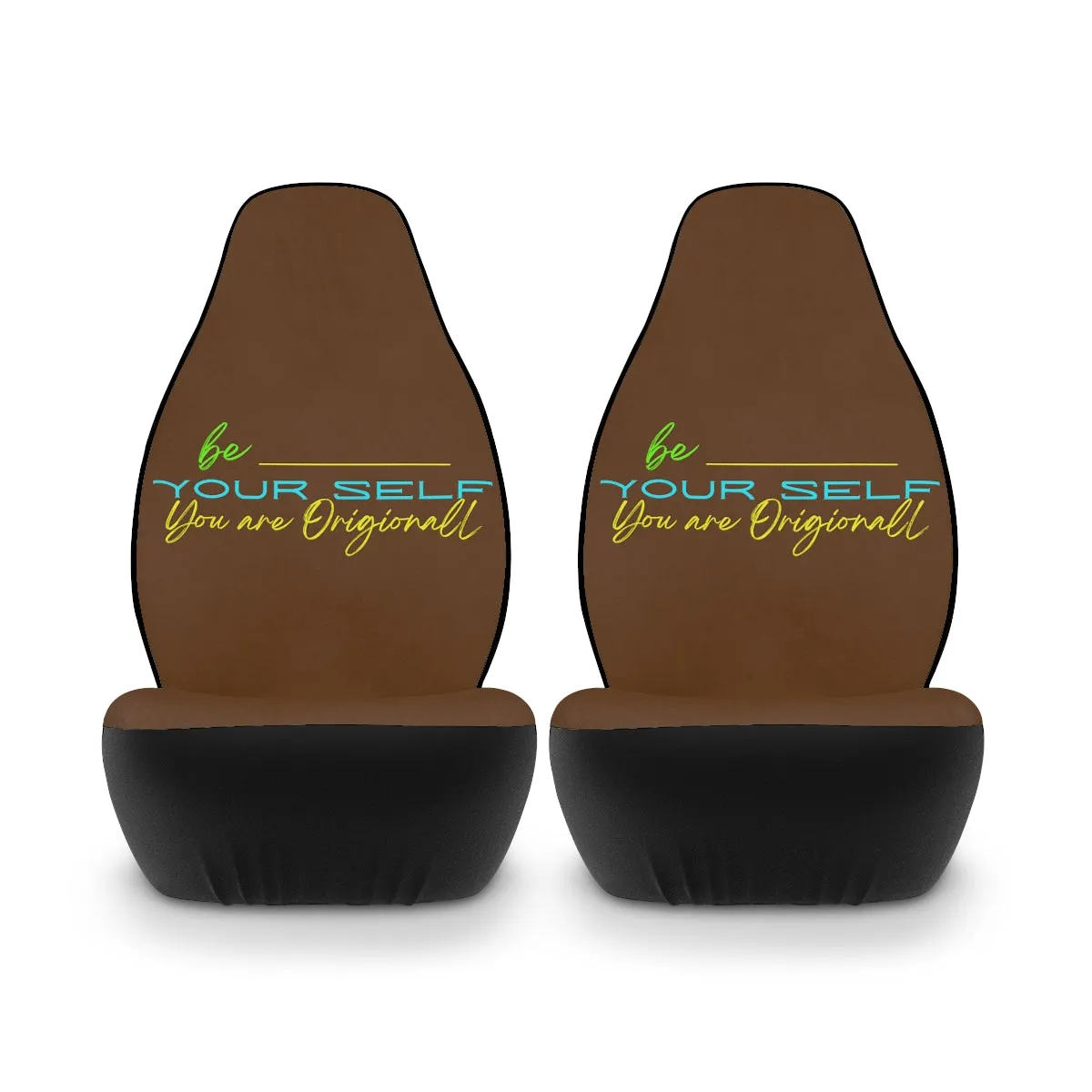 Polyester Car Seat Covers ( Be Yourself Brown )