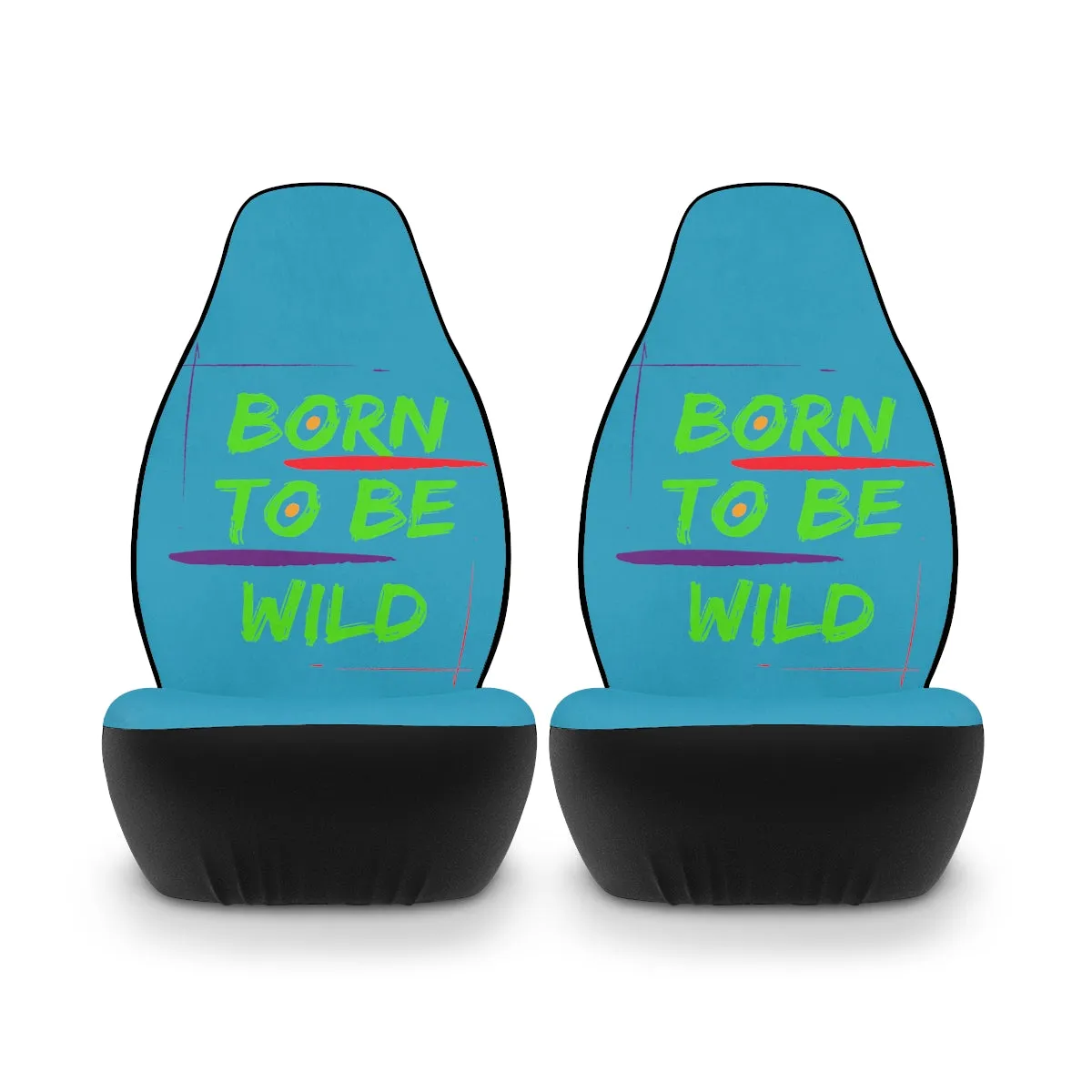 Polyester Car Seat Covers (Born To Be Wild Turquoise )
