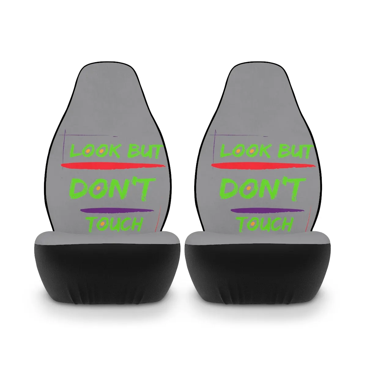Polyester Car Seat Covers (Look But Don't Touch Grey )
