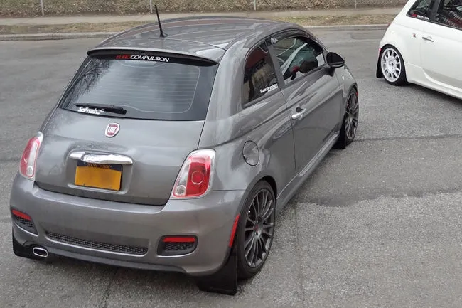 Rally Armor Mud Flaps Fiat 500 Pop/Sport/Lounge/Abarth (2012-2019) Black or Red