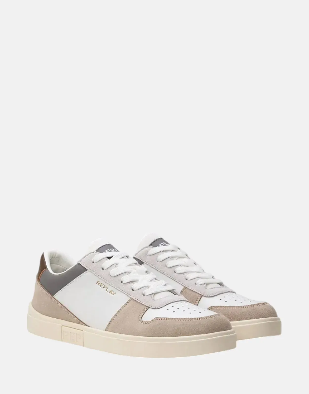 Replay Polys Court 3 White/Beige Sneakers
