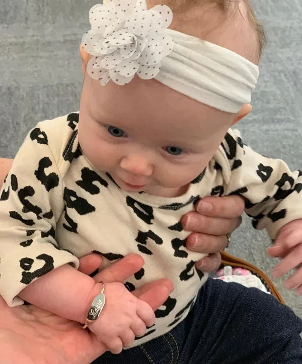 Sterling Silver Personalized Baby Cuff Bracelet