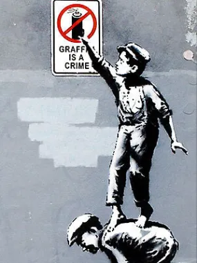 The Worlds Most Famous Graffiti Brandalised Collection Banksy Graffiti Is A Crime Lenctiular Picture