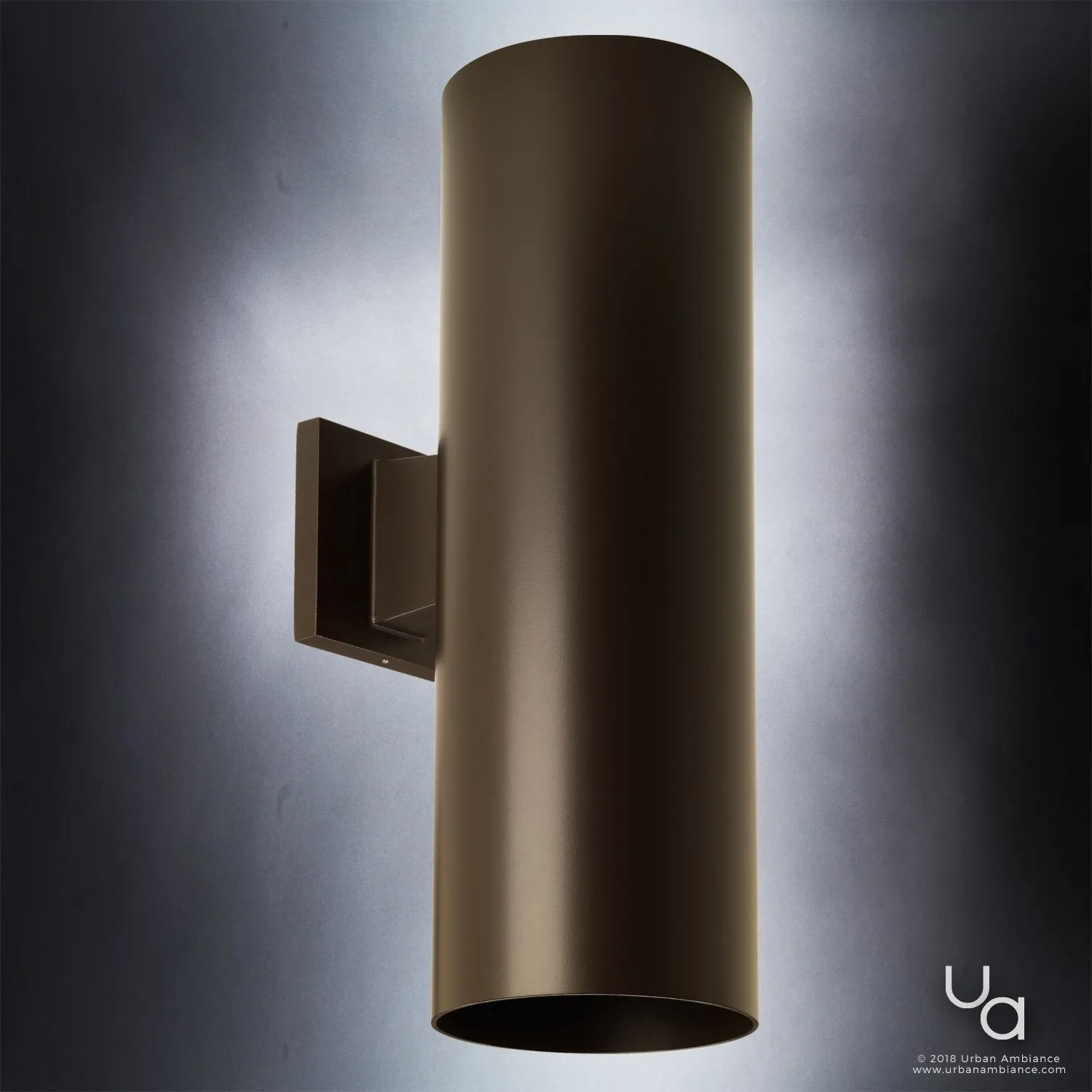 UHP1064 Contemporary Outdoor Wall Light, 18"H x 6"W, Olde Bronze Finish, Hollywood Collection