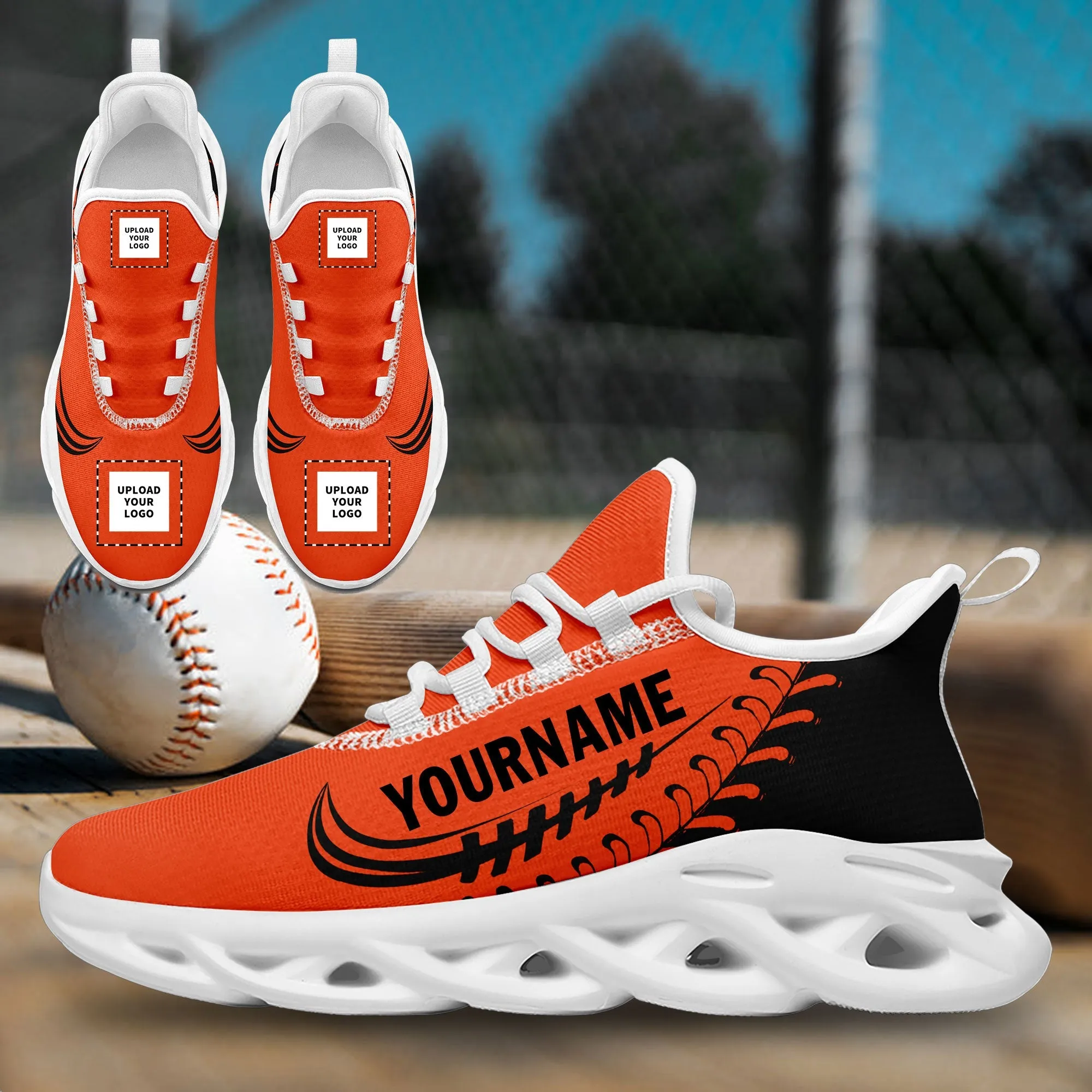Unique Gift,Custom Orange Jersey MaxSoul Shoes and Hat Combo Offer Personalized ZH-bd0b00e0-b0