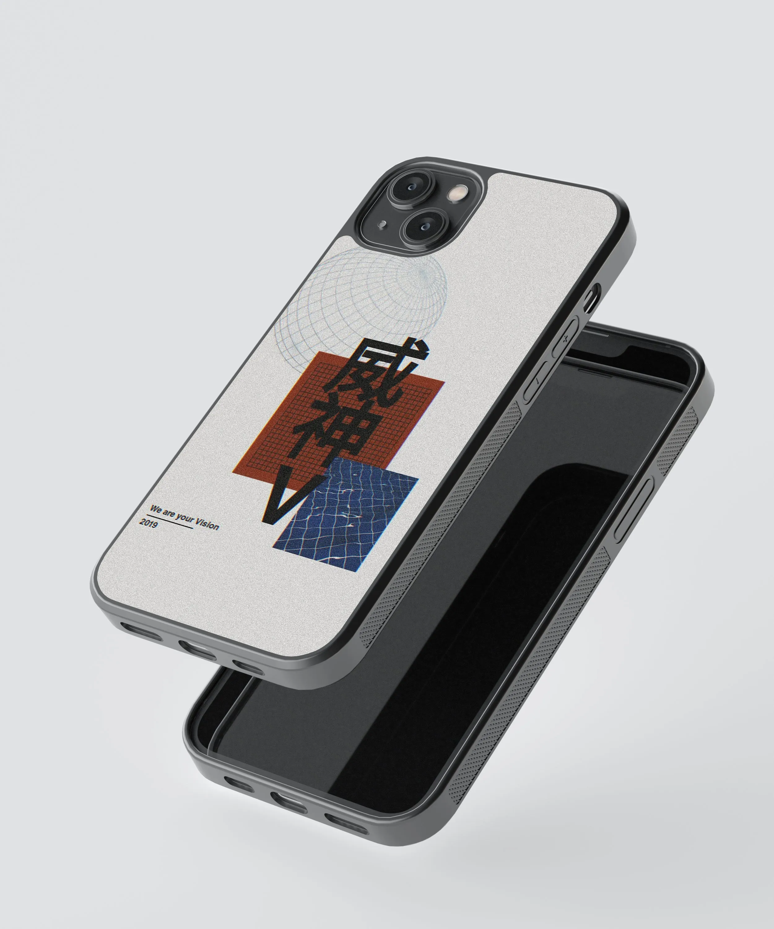Vision Japanese Abstract Glass Phone Case Cover
